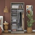 Dulap pentru haine, Hanah Home, BA290, 90x210x57.5 cm, Gresie