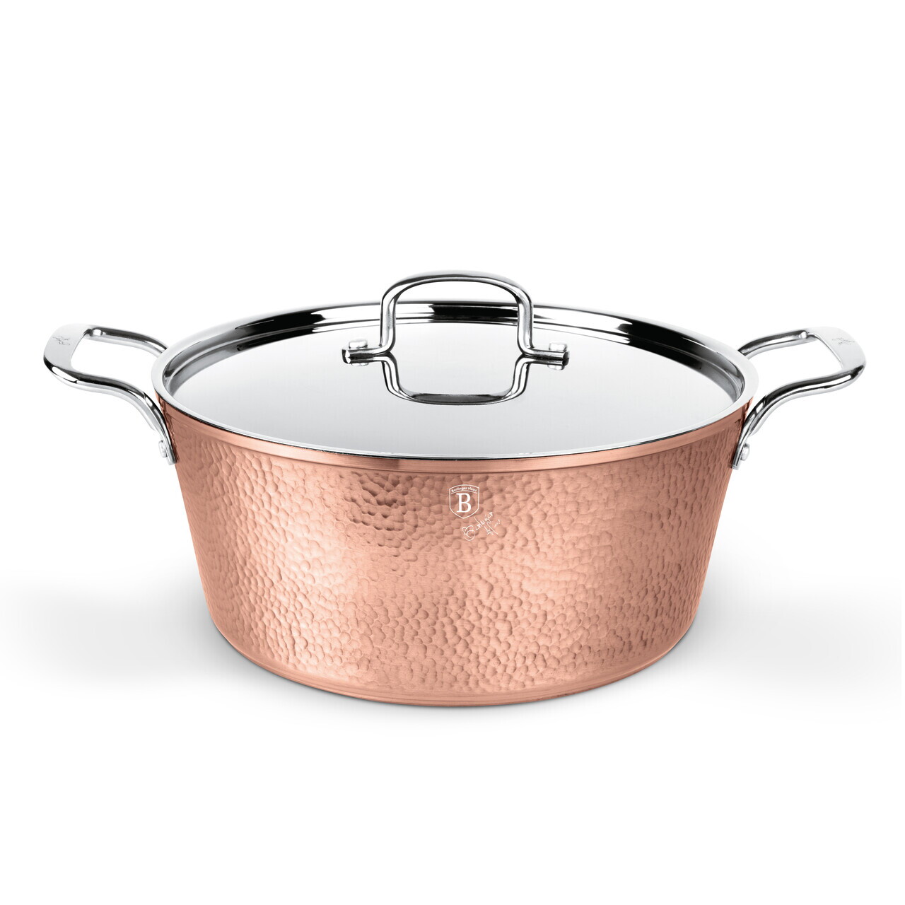 Oala cu capac Berlinger Haus, Hammered Copper, 30 cm, 8 L, aluminiu forjat, cupru - view 4