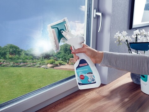 Spray de curatare 2 in 1 pentru ferestre Window Cleaner, Leifheit, plastic/microfibra
