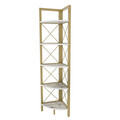 Corp biblioteca, Retricy, Remo, 30.5x33x160 cm, PAL, Auriu