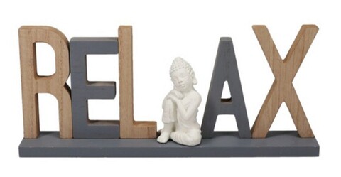 Decoratiune relax buddha, 36x5x14.5 cm, lemn