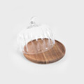 Platou cu capac Pumpkin, Homla, 19x24 cm, lemn/stricla, maro/transparent