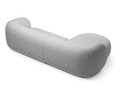 Coltar stanga 3 locuri, Kate, Micadoni, 285x176x76 cm, tesatura structurata, gri deschis melanj