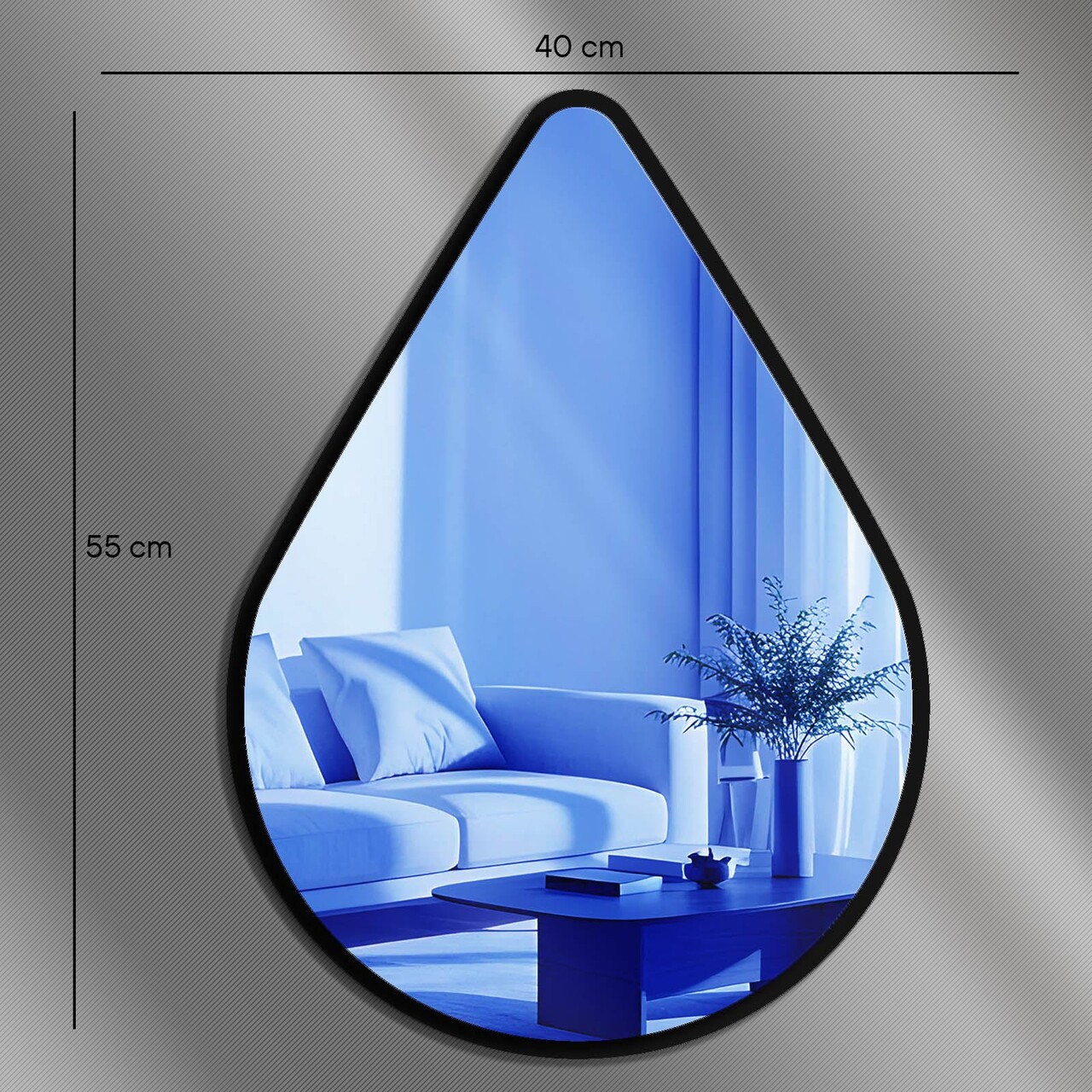 Oglinda decorativa, Ozgl516, Partea de jos: 100% EVA (Grosime: 10 mm), Albastru - view 3