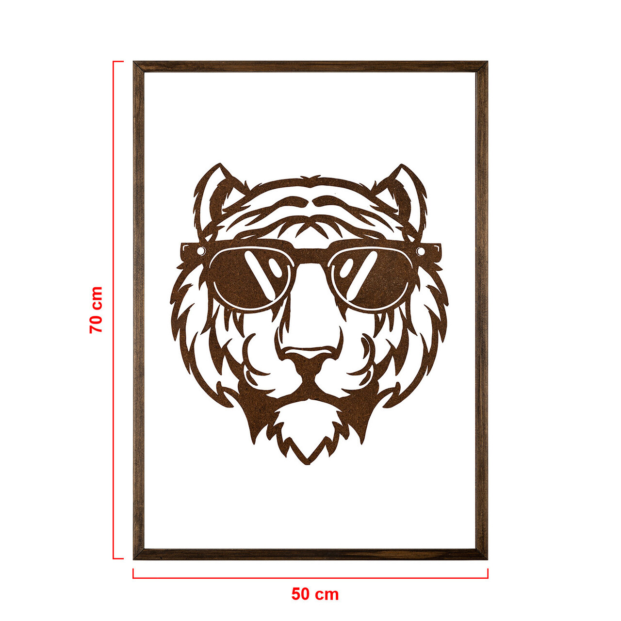 Tablou decorativ, TD090, Lemn, Desenat manual, Natural