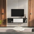 Comoda TV, Zena Home, Teo Floating, Alb/Negru