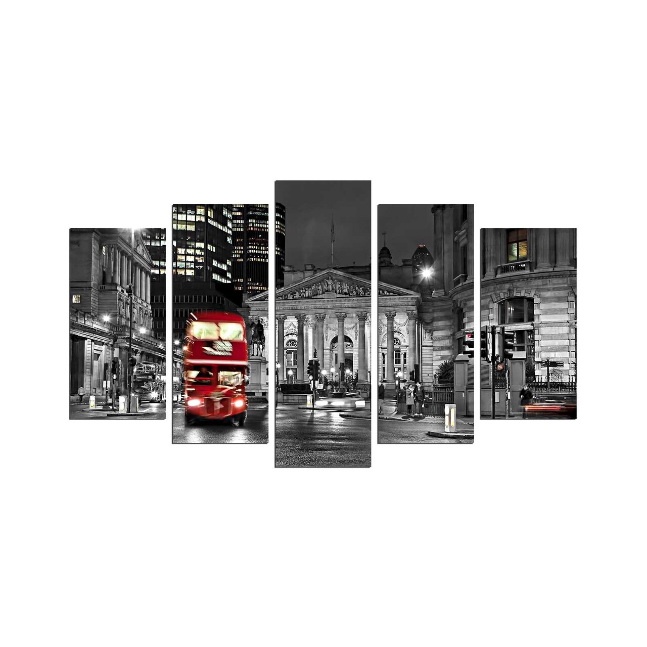 Set 5 tablouri decorative, 5PMDF-12, 20 x 60 cm, Multicolor - view 2
