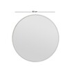 Oglinda decorativa, Siam, Ozze, 60x60x2.2 cm, MDF , Alb