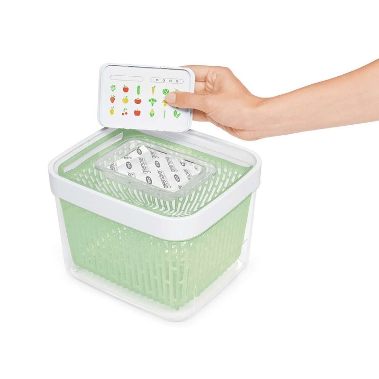 Recipient pentru pastrarea alimentelor 20 x 21,3 x 15,3 cm, 4 L, "GreenSaver" - OXO - imagine 4
