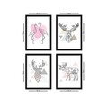 Set 4 tablouri decorative, SET_039, Lulu, 24x29 cm, plastic