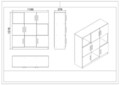 Set mobilier de birou, Locelso, Vo19-Ob, PAL, Stejar / Larx / Negru