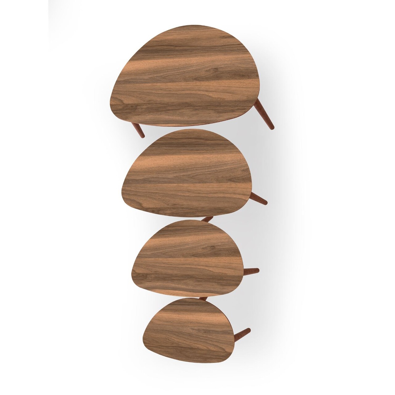 Set masute Nesting 4 piese, Hanah Home, Nora, Maro - imagine 6