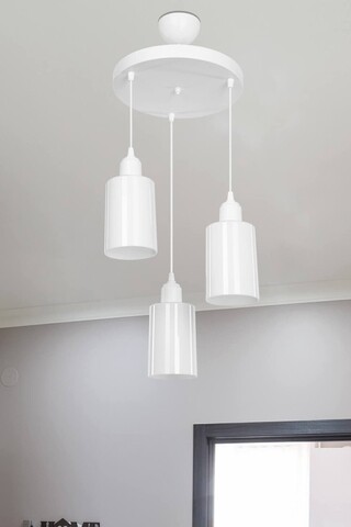 Lustra beyaz, asz.1489, squid lighting, 30x68 cm, 20w, alb