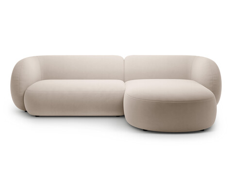 Coltar dreapta 3 locuri, Kate, Micadoni, 285x176x76 cm, catifea, bej