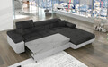 Coltar extensibil dreapta 4 locuri ELTAP, Armd-04, Armando, 289x203x85 cm, lemn/poliester, gri inchis/alb