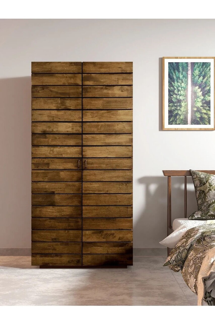 Dulap pentru haine, Rabi, Rb-167, 90x184x48 cm, Maro - 1 | YEO