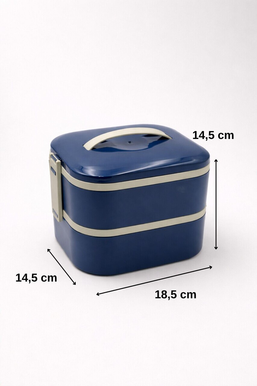 Cutie pentru pranz, Hermia, 721CBL1320, Inox, Izolat in vid, Albastru navy - view 7
