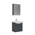 Set Dulap de Baie cu Chiuvetă și Oglindă (2 Piese), Hanah Home, Purus 55, Antracit mat