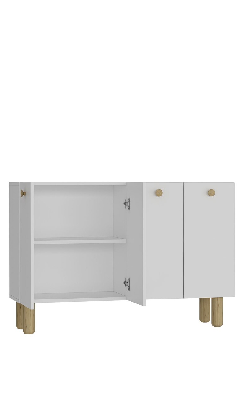 Consola, Hanah Home, Ilay Bohem, 120x80x29.6 cm, PAL , Stejar alb / safir - view 6