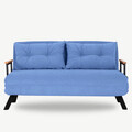 Canapea extensibilă cu 2 locuri, Futon, 859FTN2707, Metal , Albastru