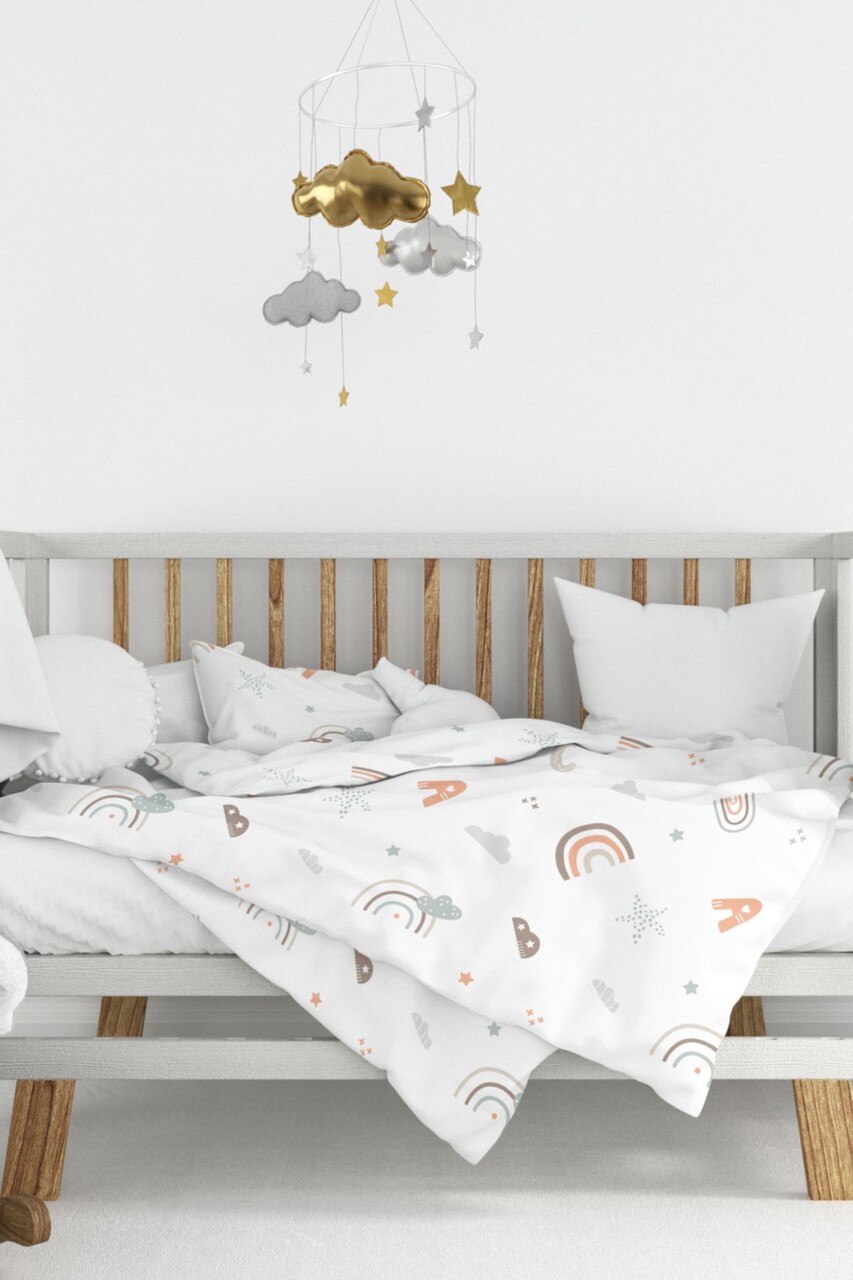 Lenjerie de pat pentru copii, Abc, Wheeppo, Bumbac Ranforce