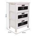 Comoda cu 3 sertare One, Creaciones Meng, 40x29x58 cm, lemn de paulownia