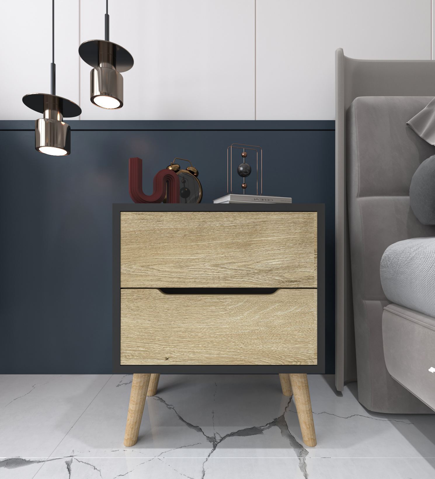 50x60x44 cm, Antracit;Maro