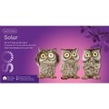Set 3 lampi solare de gradina Owl, Lumineo, polirasina