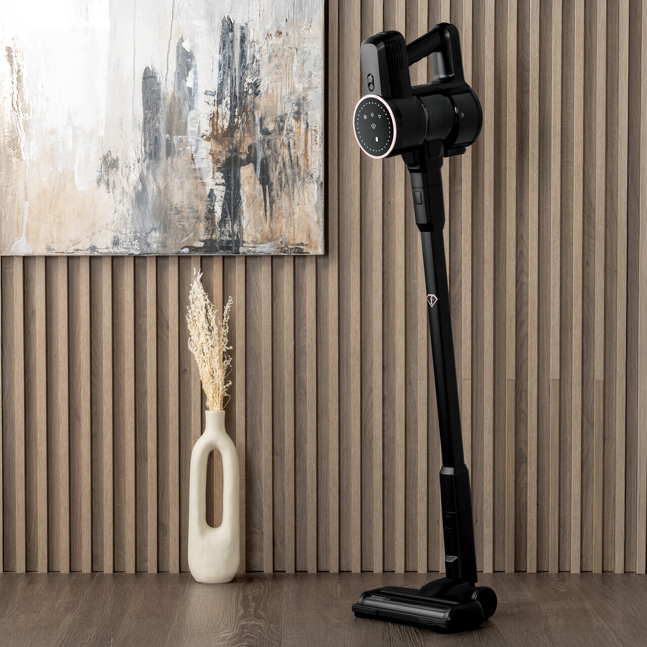 Aspirator vertical Fashion TV, Matte Black-Rose Gold, 250 W, 3 viteze, negru - imagine 18