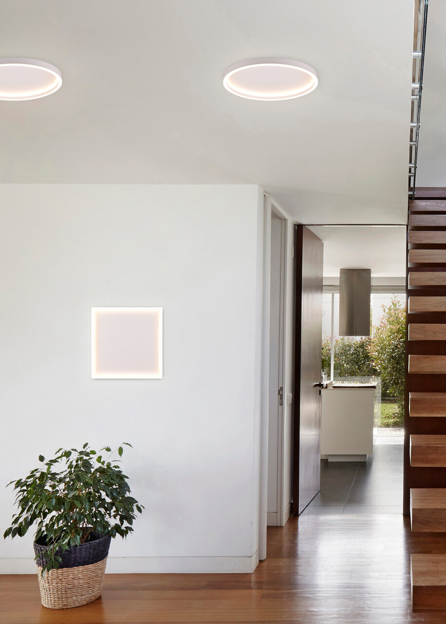 Plafoniera Rotonda, RL, 35x35x5.8 cm, 20W, 1x SMD, metal, alb mat