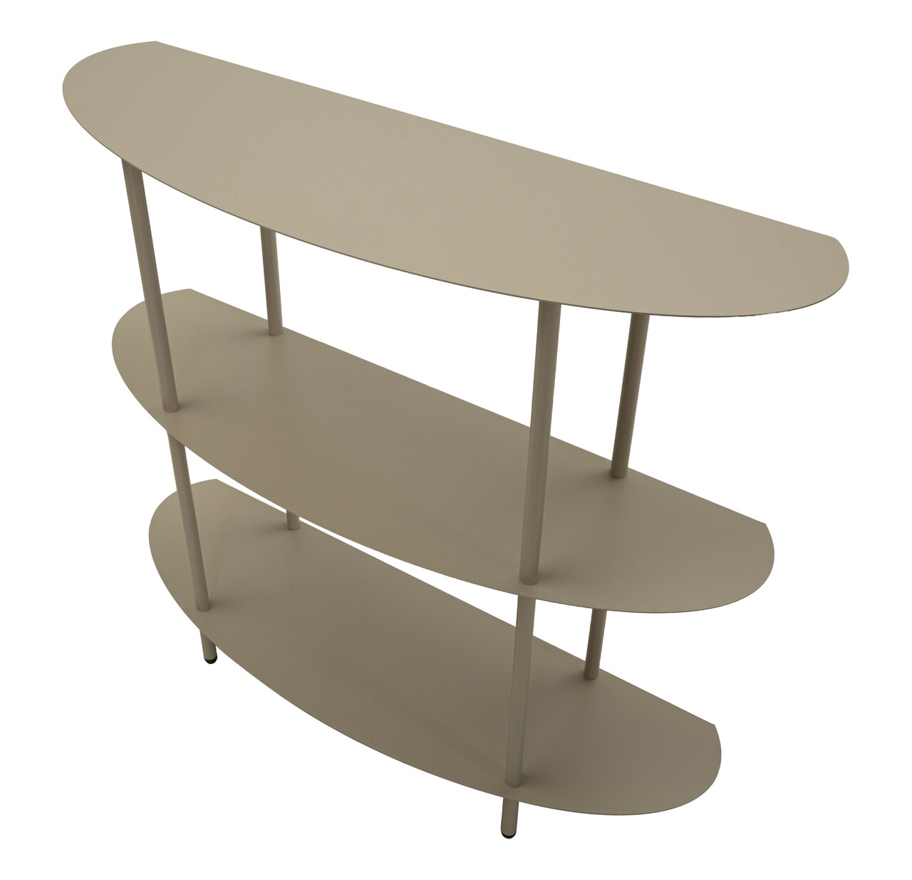 Consola, Mauro Ferretti, Saturn, 90x28x81 cm, metal, gri dove - imagine 4