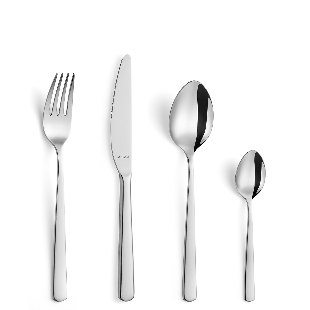 Set tacamuri 24 piese in cutie cadou Phoenix, Amefa, 6 persoane, inox 18/0, argintiu - imagine 7