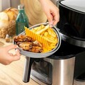 Cos de silicon pliabil pentru friteuza cu aer cald Fliynner, InnovaGoods, Ø21.5 x 7 cm, gri