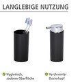 Set de baie 4 piese Calvo, Wenko, ABS/metal, negru/argintiu