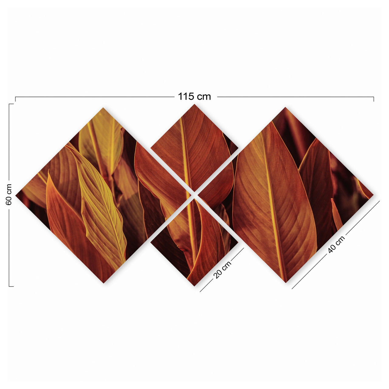 Set 4 tablouri decorative, 4MDF2310825, MDF, Imprimat UV, Multicolor