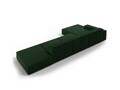 Coltar stanga 5 locuri, Jodie, Micadoni Home, BL, fara cotiera, 341x166x70 cm, catifea, verde bottle