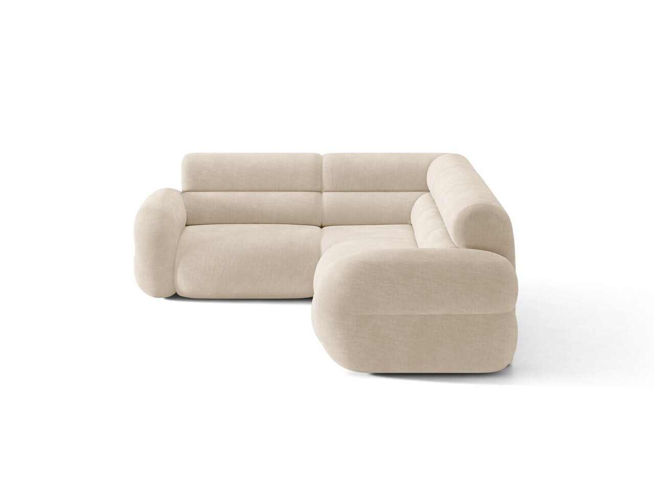 Coltar stanga 5 locuri, Neo, Micadoni Home, 295x210x83 cm, tesatura Chenille, bej deschis — imaginea 5