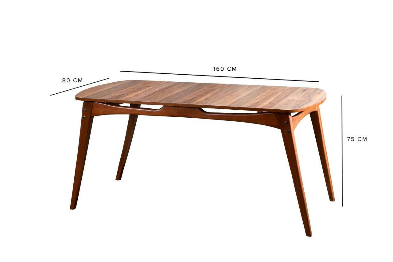 Masa, Vow Chair, Touch 998VOW1706, 160 x 75 x 80 cm, lemn de carpen, maro - 1 | YEO