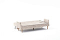 Canapea extensibila cu 3 locuri, Balcab Home, 825BLC2677, Lemn / Metal, Crem