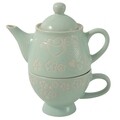 Ceainic cu ceasca, Wald, Daily, 300 ml, ceramica, verde