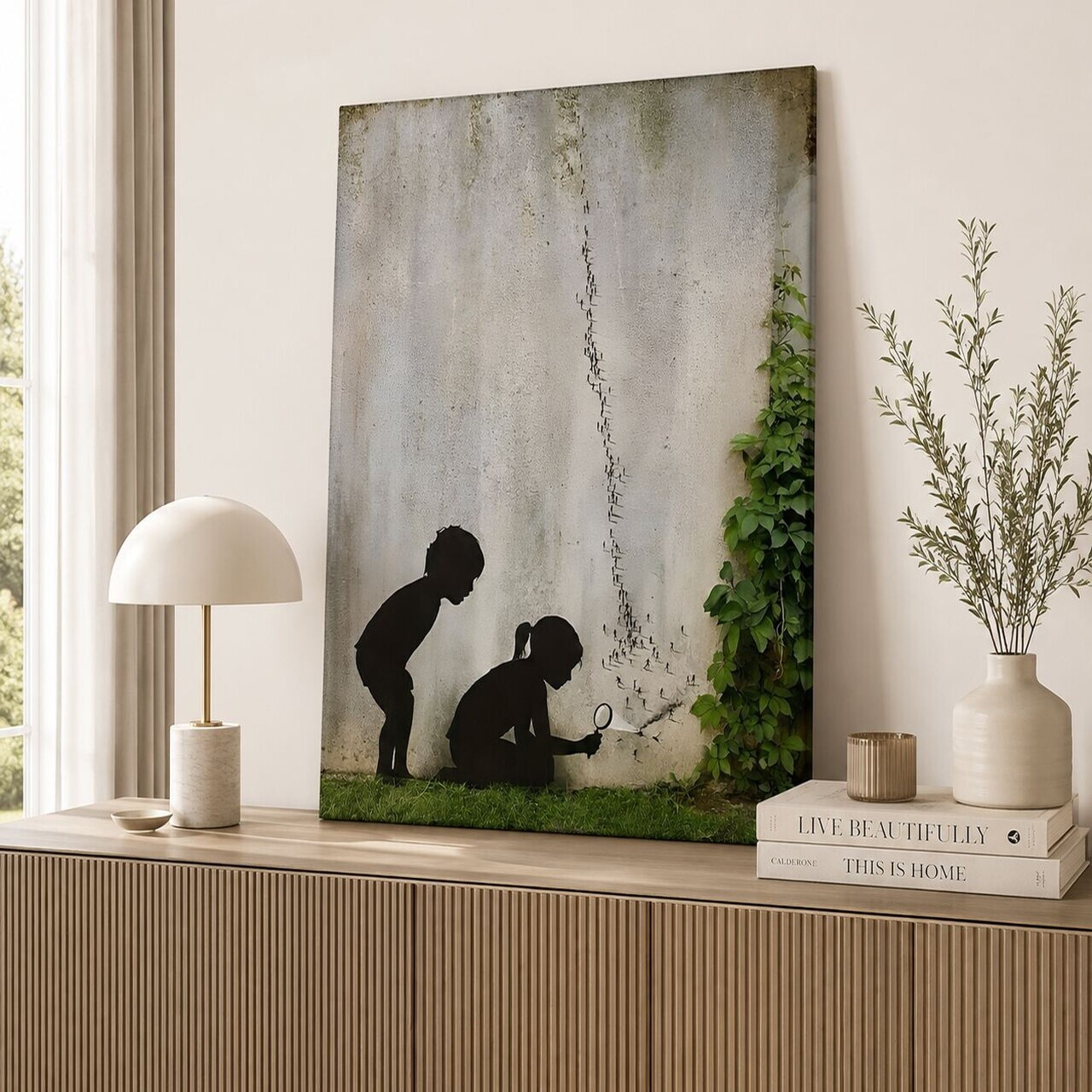 Tablou decorativ, KNV12050, Canvas, Cadru: 100% lemn (grosime: 3 cm), Multicolor — imaginea 2