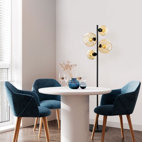 Lampadar, L'essentiel Maison, 521SHN3655, Galben/Negru