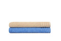 Set prosoape de baie 2 piese, Beverly Hills Polo Club, 410, Bumbac, Albastru / Crem