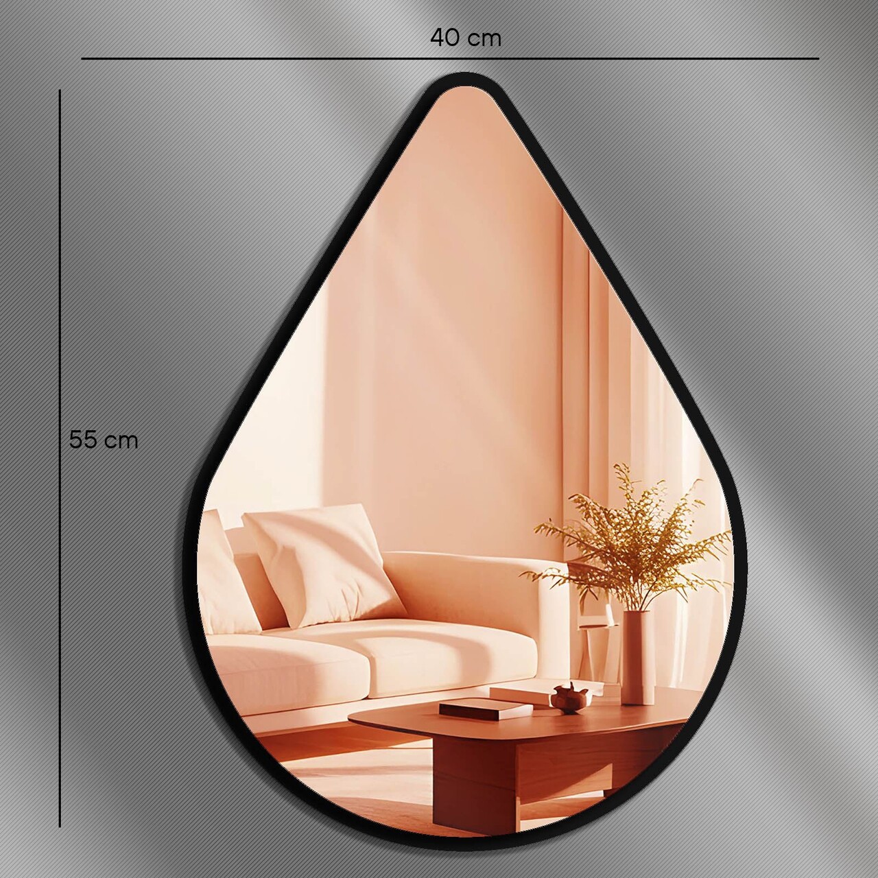 Oglinda decorativa, Ozgl516, Partea de jos: 100% EVA (Grosime: 10 mm), Auriu roz - view 3