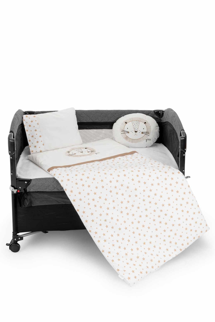 Set de dormit pentru bebelusi cu protectie laterala, Wallxpert, Park, Bej - view 2