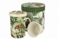 Cana cu infuzor Orchid, Duo, 320 ml, portelan, verde