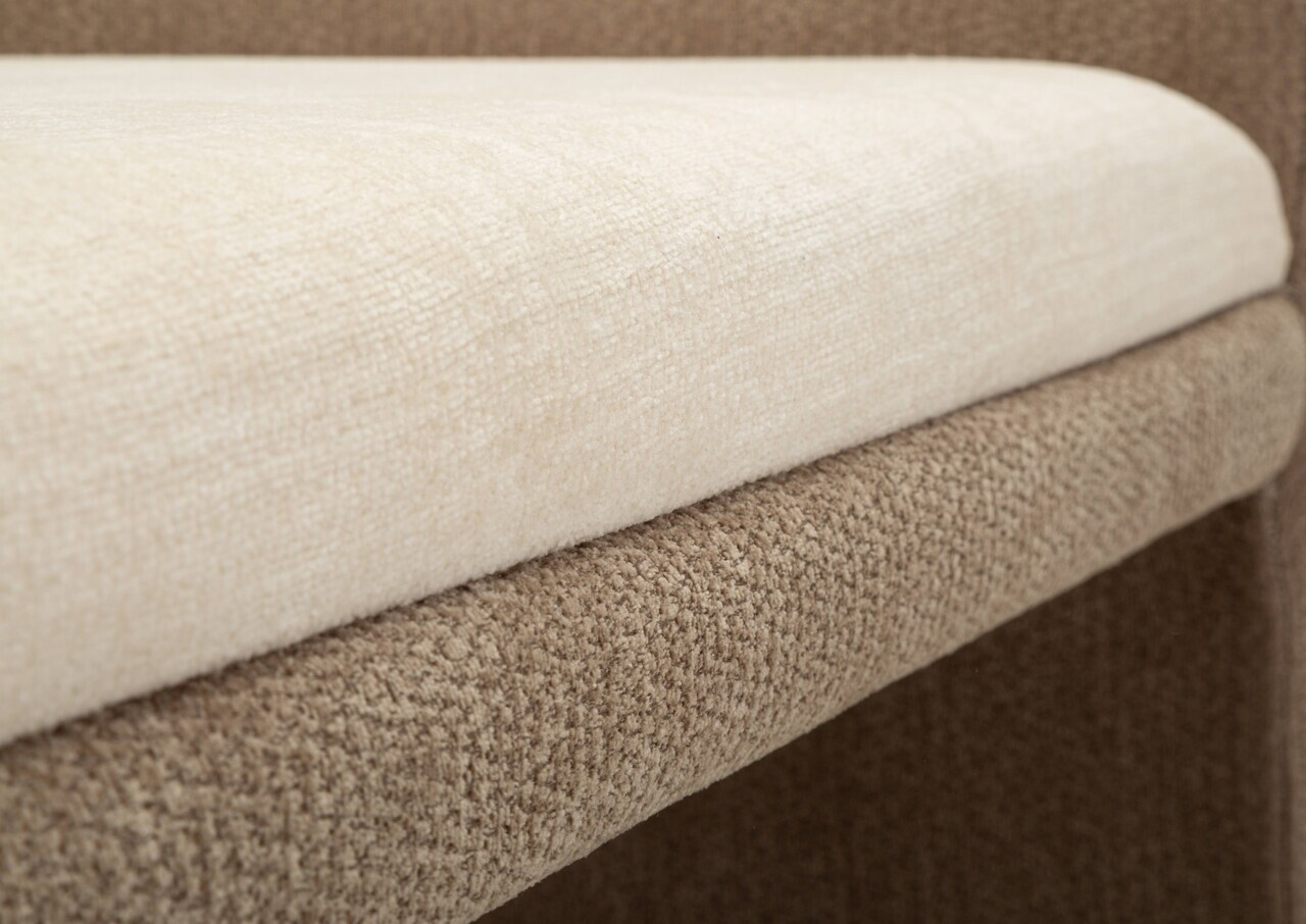 Bancheta, Mauro Ferretti, Nordic Style, 124x51x53 cm, poliester/MDF, maro — imaginea 9