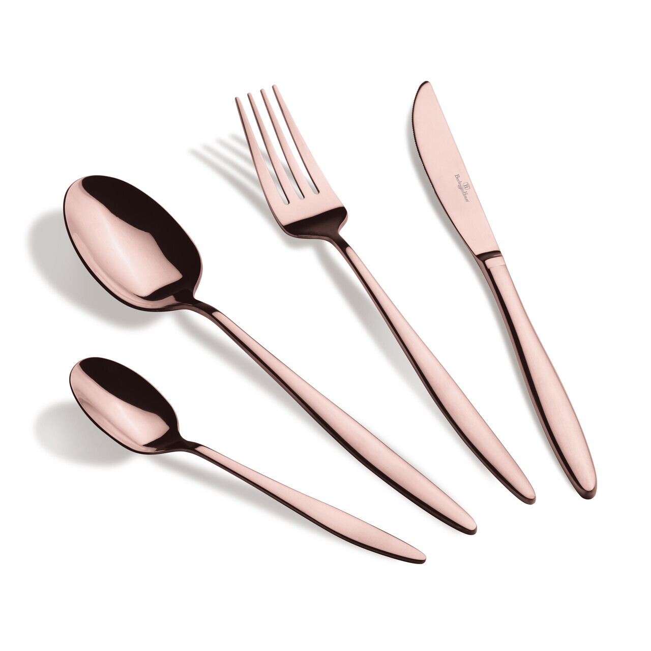 Set tacamuri 24 piese Berlinger Haus, Cutlery, inox, roz - imagine 3