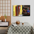 Tablou decorativ, 4570KANDINSKY011, Canvas, Lemn, Multicolor