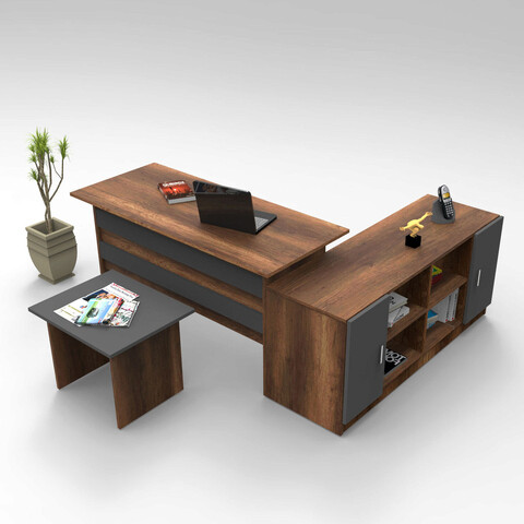 Set mobilier de birou, locelso, vo10, nuc / antracit